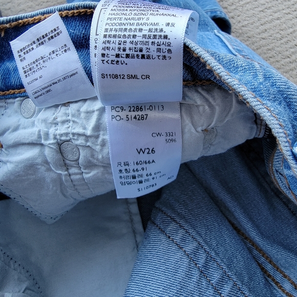 Levi's Wedgie Jean Blue Distressed Size 26 - Picture 11 of 11